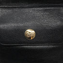 CELINE Shoulder Bag Leather Black Gold Auth 121842-10