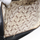 CELINE Shoulder Bag Leather Black Gold Auth 121842-12