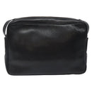 CELINE Shoulder Bag Leather Black Gold Auth 121842-2