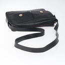 CELINE Shoulder Bag Leather Black Gold Auth 121842-7