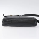 CELINE Shoulder Bag Leather Black Gold Auth 121842-5