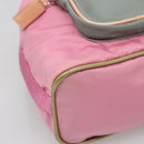 PRADA Hand Bag Nylon Pink Silver Auth 121843-15