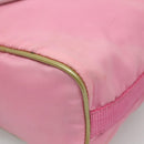 PRADA Hand Bag Nylon Pink Silver Auth 121843-16