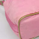 PRADA Hand Bag Nylon Pink Silver Auth 121843-17