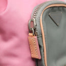 PRADA Hand Bag Nylon Pink Silver Auth 121843-10