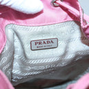 PRADA Hand Bag Nylon Pink Silver Auth 121843-19