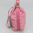 PRADA Hand Bag Nylon Pink Silver Auth 121843-4