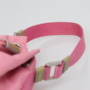 PRADA Hand Bag Nylon Pink Silver Auth 121843-14