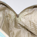 PRADA Hand Bag Nylon Blue Silver Auth 121844-21