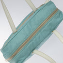 PRADA Handtasche Nylon Blau Silber Auth 121844-6