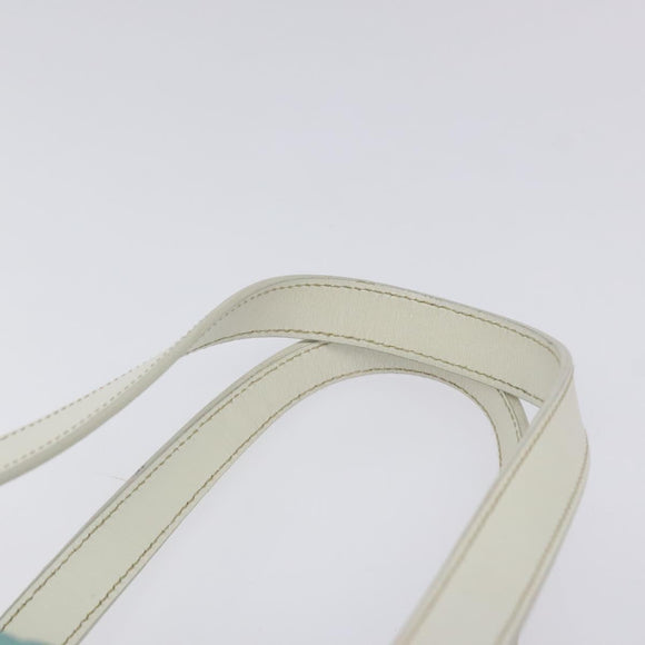 PRADA Handtasche Nylon Blau Silber Auth 121844