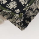 Christian Dior Mini Vertical Hand Bag Canvas 2way Black Auth 121850-12