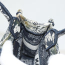 Christian Dior Mini Vertical Hand Bag Canvas 2way Black Auth 121850-18