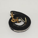 Christian Dior Mini Vertical Hand Bag Canvas 2way Black Auth 121850-21