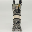 Christian Dior Mini Vertical Hand Bag Canvas 2way Black Auth 121850-5