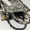 Christian Dior Mini Vertical Hand Bag Canvas 2way Black Auth 121850-6