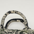 Christian Dior Mini Vertical Hand Bag Canvas 2way Black Auth 121850-8