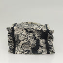 Christian Dior Mini Vertical Hand Bag Canvas 2way Black Auth 121850-9