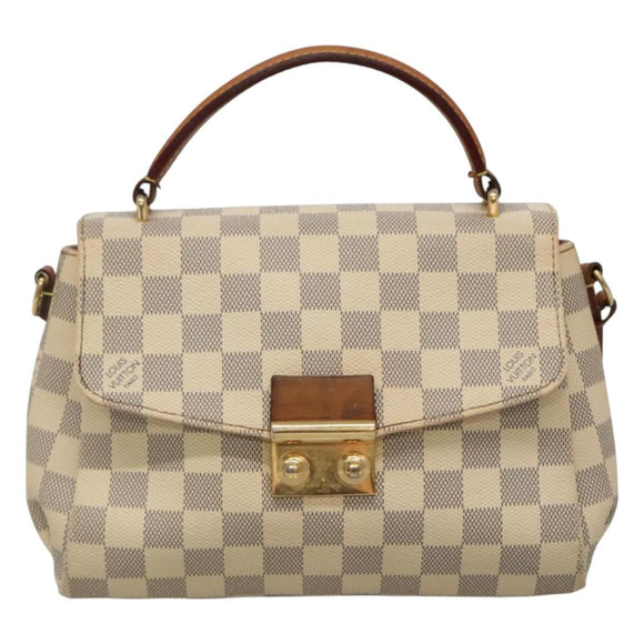 LOUIS VUITTON Damier Azur Croisette Hand Bag 2way N41581 LV Auth 121869