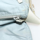 PRADA Shoulder Bag Nylon Light Blue Silver Auth 121882-10