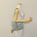 PRADA Shoulder Bag Nylon Light Blue Silver Auth 121882-27