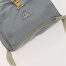 PRADA Shoulder Bag Nylon Light Blue Silver Auth 121882-6