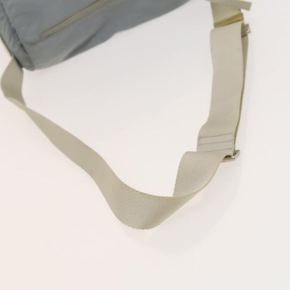 PRADA Shoulder Bag Nylon Light Blue Silver Auth 121882