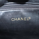 CHANEL COCO Mark Shoulder Bag Caviar Skin Black Gold CC Auth 121888-18