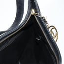 CHANEL COCO Mark Shoulder Bag Caviar Skin Black Gold CC Auth 121888-19