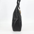 CHANEL COCO Mark Shoulder Bag Caviar Skin Black Gold CC Auth 121888-4