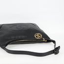 CHANEL COCO Mark Shoulder Bag Caviar Skin Black Gold CC Auth 121888-7