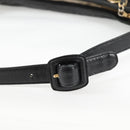 CHANEL COCO Mark Shoulder Bag Caviar Skin Black Gold CC Auth 121888-8