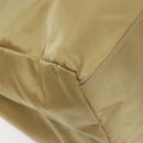 PRADA Hand Bag Nylon Beige Silver Auth 121920-14