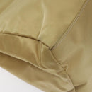 PRADA Hand Bag Nylon Beige Silver Auth 121920-16