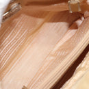 PRADA Hand Bag Nylon Beige Silver Auth 121920-10