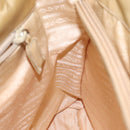 PRADA Hand Bag Nylon Beige Silver Auth 121920-19