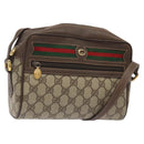GUCCI GG Supreme Web Sherry Line Shoulder Bag PVC Beige 56 02 087 Auth 121924-1