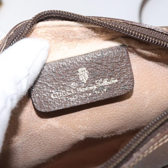 GUCCI GG Supreme Web Sherry Line Shoulder Bag PVC Beige 56 02 087 Auth 121924