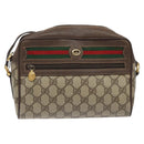 GUCCI GG Supreme Web Sherry Line Shoulder Bag PVC Beige 56 02 087 Auth 121924-13