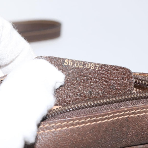 GUCCI GG Supreme Web Sherry Line Shoulder Bag PVC Beige 56 02 087 Auth 121924