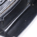 GUCCI Chain Shoulder Bag Leather Black Gold Auth 121927-11