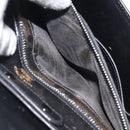 GUCCI Chain Shoulder Bag Leather Black Gold Auth 121927-12