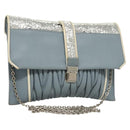 Miu Miu Matelasse Chain Shoulder Bag Leather Light Blue Auth 121929-1