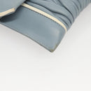 Miu Miu Matelasse Chain Shoulder Bag Leather Light Blue Auth 121929-8