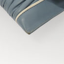 Miu Miu Matelasse Chain Shoulder Bag Leather Light Blue Auth 121929-15