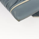 Miu Miu Matelasse Chain Shoulder Bag Leather Light Blue Auth 121929-17