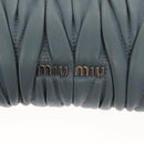 Miu Miu Matelasse Chain Shoulder Bag Leather Light Blue Auth 121929-19