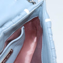Miu Miu Matelasse Chain Shoulder Bag Leather Light Blue Auth 121929-21