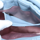 Miu Miu Matelasse Chain Shoulder Bag Leather Light Blue Auth 121929-23