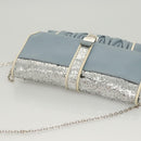Miu Miu Matelasse Chain Shoulder Bag Leather Light Blue Auth 121929-6